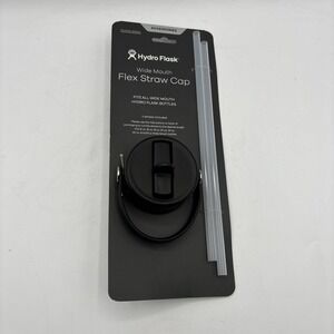 Hydro Flask Standard Mouth Flex Straw Cap Lid & Straw Set - NEW